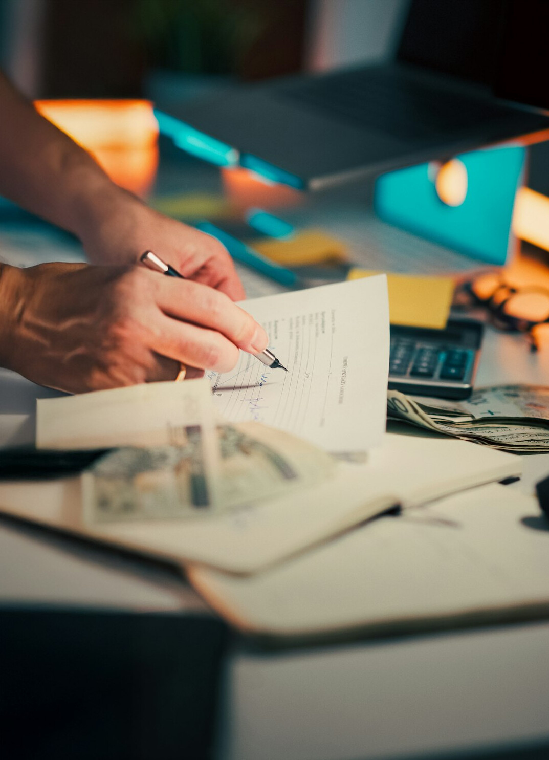 auditor reviewing reports